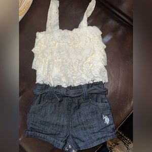 U.S POLO ASSN one piece romper 12M